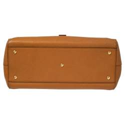 Pre Owned MCM Brown Leather Large Nuovo Tote