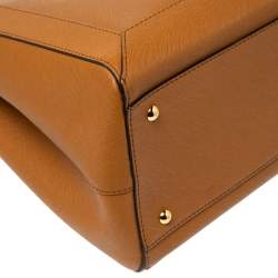 Pre Owned MCM Brown Leather Large Nuovo Tote