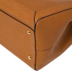 Pre Owned MCM Brown Leather Large Nuovo Tote