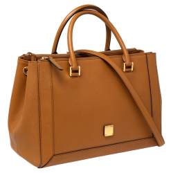 Pre Owned MCM Brown Leather Large Nuovo Tote