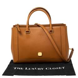 Pre Owned MCM Brown Leather Large Nuovo Tote