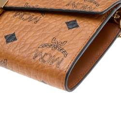 Pre Owned MCM Brown Visetos Canvas Patricia WOC Wallet