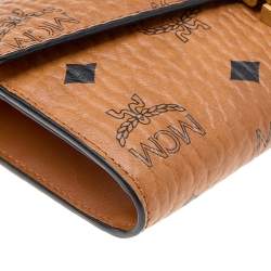 Pre Owned MCM Brown Visetos Canvas Patricia WOC Wallet