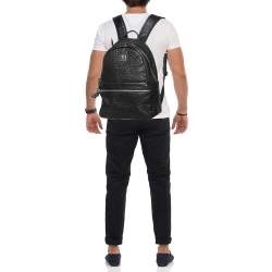 MCM Black Leather Keana Medium Backpack  