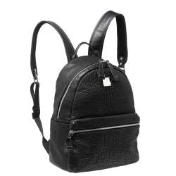 MCM Black Leather Keana Medium Backpack  