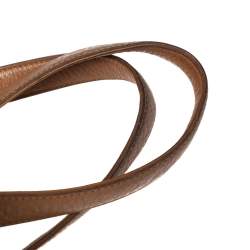 Pre Owned MCM Cognac Visetos Coated Canvas and Leather Essential Barrel Bag