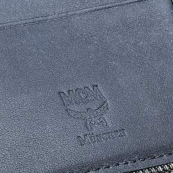 MCM Black Visetos Coated Canvas Organiser Wallet