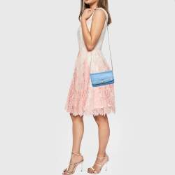 Pre Owned MCM Blue Leather Shoulder Bag