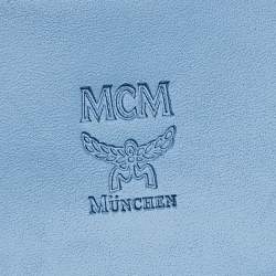 Pre Owned MCM Blue Leather Shoulder Bag