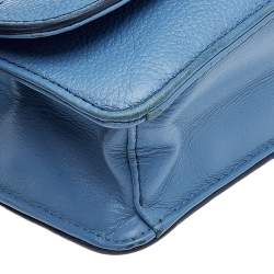 Pre Owned MCM Blue Leather Shoulder Bag