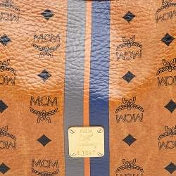 MCM Tan Leather And Coated Canvas Hobo