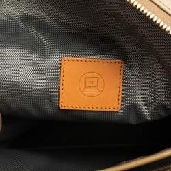 MCM Light Beige Visetos Coated Canvas And Leather Studded Stark Backpack