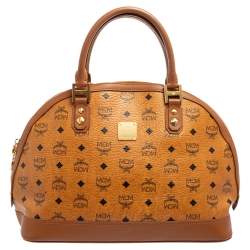 Mcm Black Monogram Visetos Dome Bag 916mcm95