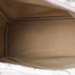 MCM White/Pink Visetos Rabbit Print Coated Canvas Small Stark Backpack