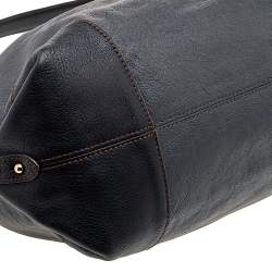 Pre Owned MCM Dark Grey/Black Leather Hobo