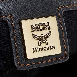 Pre Owned MCM Dark Grey/Black Leather Hobo