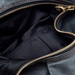 Pre Owned MCM Dark Grey/Black Leather Hobo