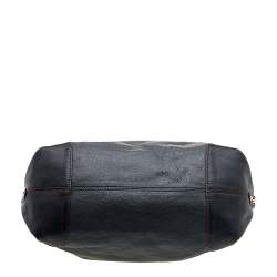 Pre Owned MCM Dark Grey/Black Leather Hobo