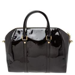 Pre Owned MCM Black Patent Leather Satchel