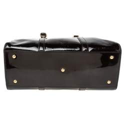 Pre Owned MCM Black Patent Leather Satchel