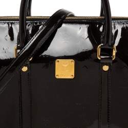 Pre Owned MCM Black Patent Leather Satchel