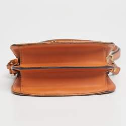 Pre Owned MCM Cognac Visetos Coated Canvas and Leather Patricia Crossbody Bag