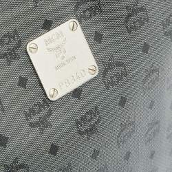 Pre Owned MCM Black/Grey Coated Canvas and Leather Crossbody Bag