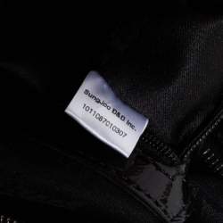Pre Owned MCM Black Patent Leather Studded Fringe Satchel