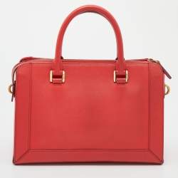 Pre Owned MCM Coral Leather Large Nuovo Tote