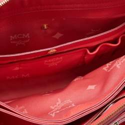Pre Owned MCM Coral Leather Large Nuovo Tote