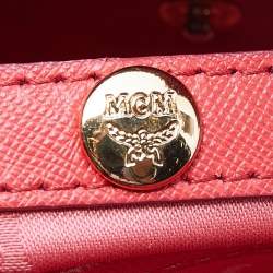 Pre Owned MCM Coral Leather Large Nuovo Tote