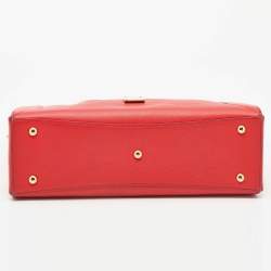 Pre Owned MCM Coral Leather Large Nuovo Tote