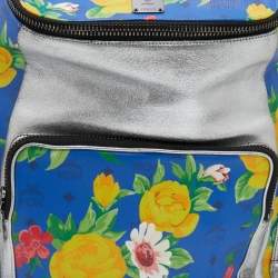 MCM Multicolor Leather And Coated Canvas Paradiso Floral Studded Backpack