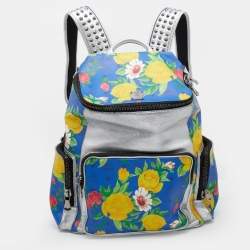 MCM Multicolor Leather And Coated Canvas Paradiso Floral Studded Backpack