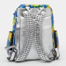 MCM Multicolor Leather And Coated Canvas Paradiso Floral Studded Backpack