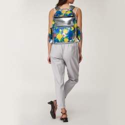 MCM Multicolor Leather And Coated Canvas Paradiso Floral Studded Backpack