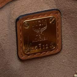 MCM Cognac Visetos Coated Canvas Patricia Wallet on Chain