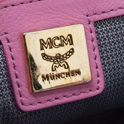 MCM Pink Visetos Coated Canvas Small Bebe Boo Backpack