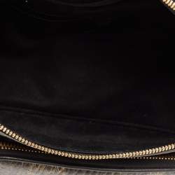 MCM Black/Gold Leather Logo Printed Belt Bag