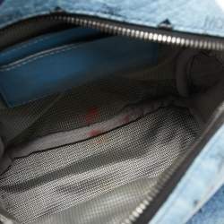 MCM Blue Visetos Coated Canvas and Leather Mini Studded Stark-Bebe Boo Backpack