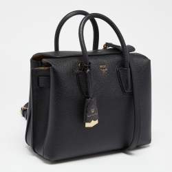 Pre Owned MCM Black Leather Milla Tote