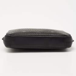 Pre Owned MCM Black Visetos Coated Canvas Baguette