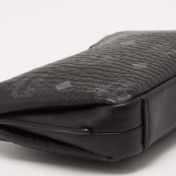 Pre Owned MCM Black Visetos Coated Canvas Baguette