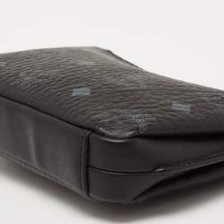 Pre Owned MCM Black Visetos Coated Canvas Baguette