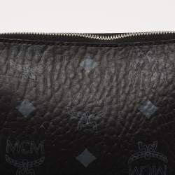 Pre Owned MCM Black Visetos Coated Canvas Baguette