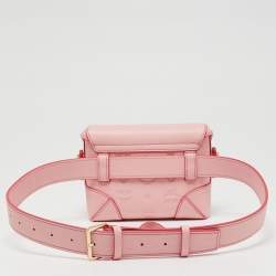 MCM Pink Leather Berlin Chain Belt Bag