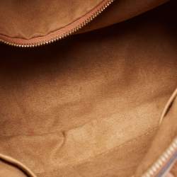 MCM Cognac Visetos Coated Canvas and Leather Zip Tote