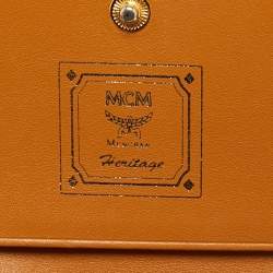 MCM Cognac Visetos Coated Canvas Trifold Wallet