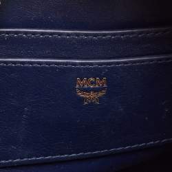 Pre Owned MCM White/Black Visetos Coated Canvas And Leather Mini Stark-Bebe Boo Backpack