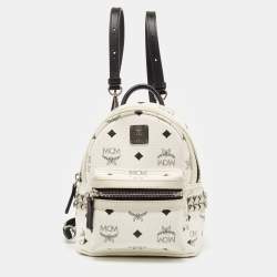 Mcm Stark Bebe Boo Backpack Visetos Side Studs X-Mini Black